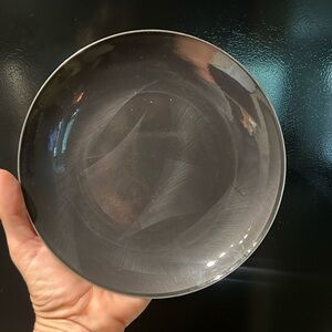 Rare Vintage Signed Catherine Holm 8 inch feather dinner plate enamel enamelware